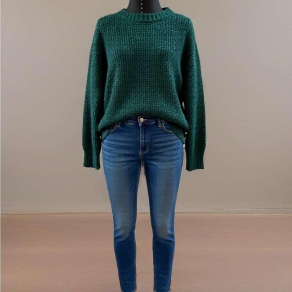 American Eagle Outfitters Teal Knit Sweater